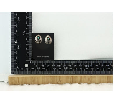 Navajo Earrings Sterling Silver Turquoise Dangle Vintage Authentic