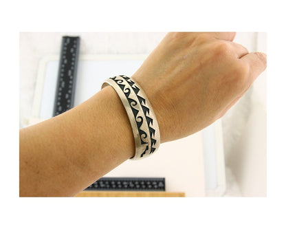 Hopi Bracelet 925 Silver Handmade Cuff Artist Signed AA C.80's