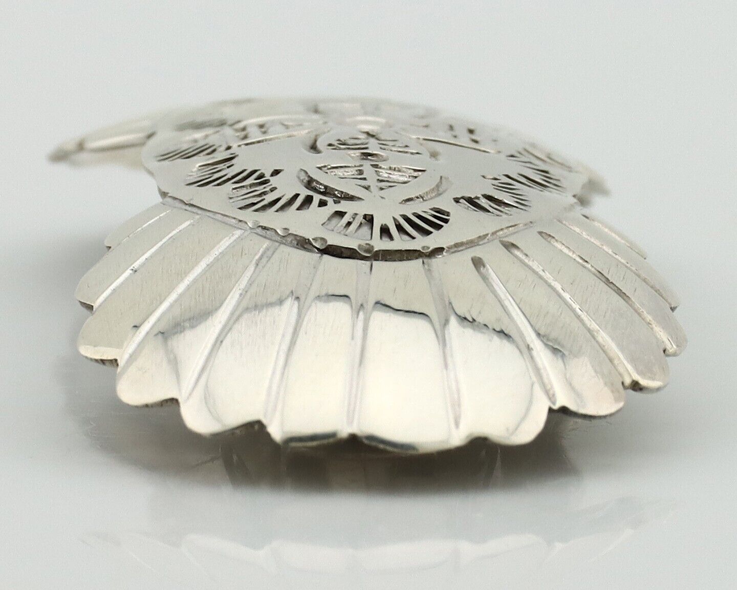 Women's Navajo Hair Clip Hand Stamped 925 Silver Artist Signed C Montoya C.80's