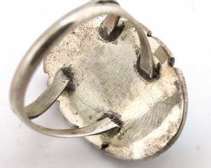 Navajo Ring 925 Silver Morenci Turquoise Native American Artist C.80's