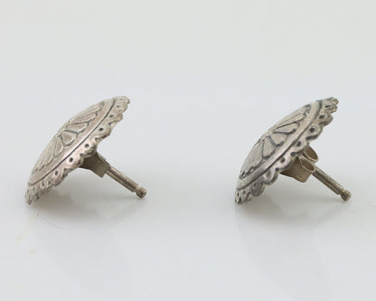 Navajo Small Shield Earrings 925 Silver Native American Artist C.80's