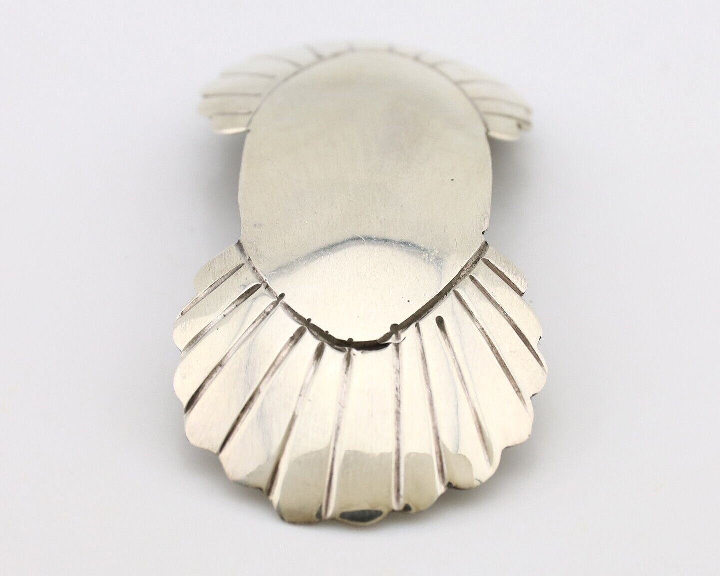 Women's Navajo Hair Clip Hand Stamped 925 Silver Artist Signed C Montoya C.80's