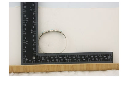 Navajo Bracelet 925 Silver Coral & Turquoise Cuff Signed Keith James C.80's