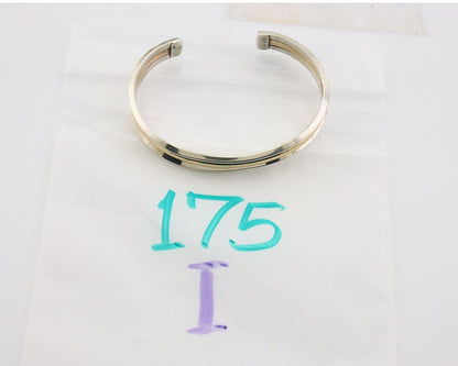 Navajo Bracelet 925 Silver & 12K Gold Cuff Artist Signed TAHE C.80's