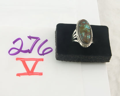 Vintage Navajo Ring 925 Sterling Authentic Turquoise Artist Signed TS Size 9.0