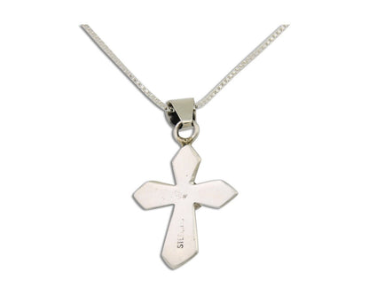 Navajo Sand Cast Necklace 925 Silver Turquoise Native American Artist C.80's