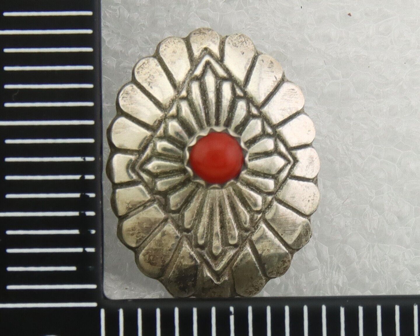 Navajo Earrings 925 Silver Natural Coral Native American Artist C.80's