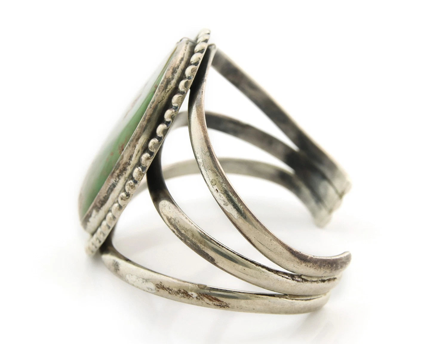 Navajo Cuff Bracelet Sterling Silver Turquoise Vintage Handmade