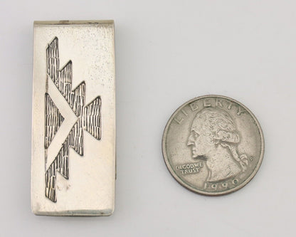 Navajo Money Clip Handmade .925 Silver & .999 Nickle C.80's