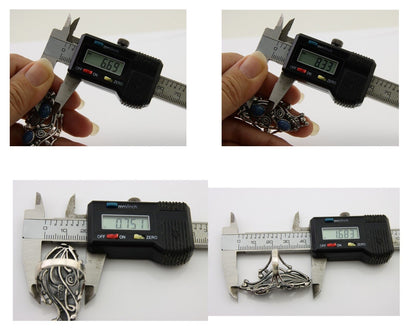 Navajo Ring 925 Silver Natural Denim Lapis Artist Signed Prairie Fire C.80's