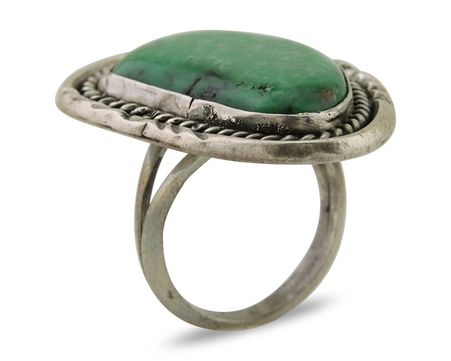 Navajo Ring 925 Silver Natural Turquoise Native American Artist C.80's