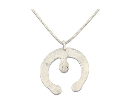 Navajo Sterling Silver Necklace Onyx Sand Cast Authentic Vintage Native American