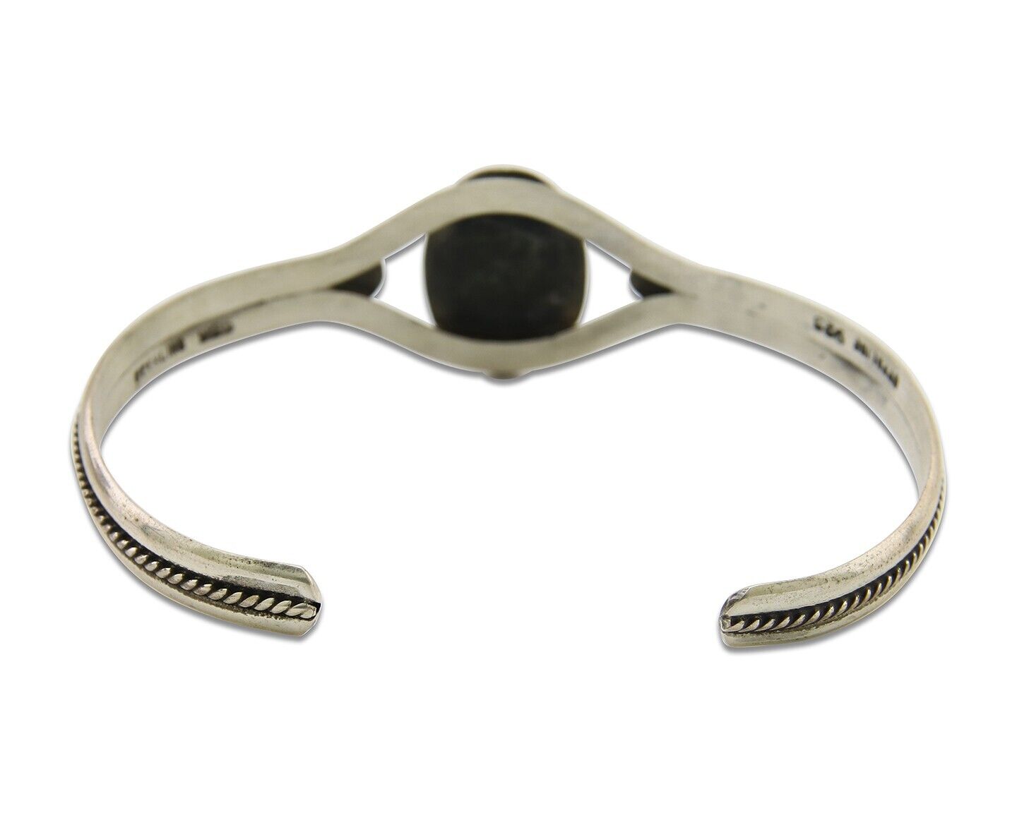 Navajo Bracelet 925 Silver Cuff Turquoise Handmade Native Artist C.80's