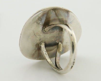 Navajo Handmade Ring 925 Silver Gem Turquoise Native Artist C.80's