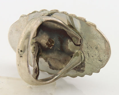 Navajo Ring 925 Sterling Turquoise Signed Billie Eagle C.80's Size 7.75