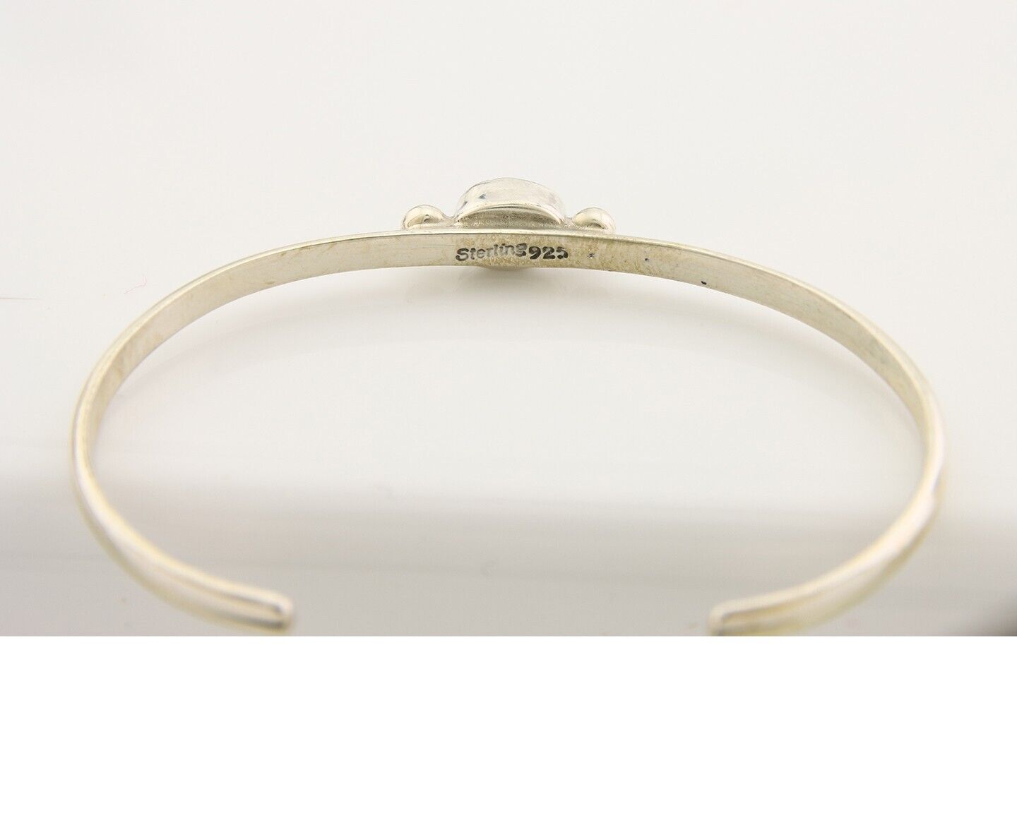 Navajo Bracelet .925 Silver Natural Red Coral Cuff Native American Artist C.80's