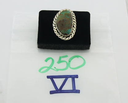Vintage Navajo Ring 925 Sterling Silver Turquoise Handmade Size 8.25
