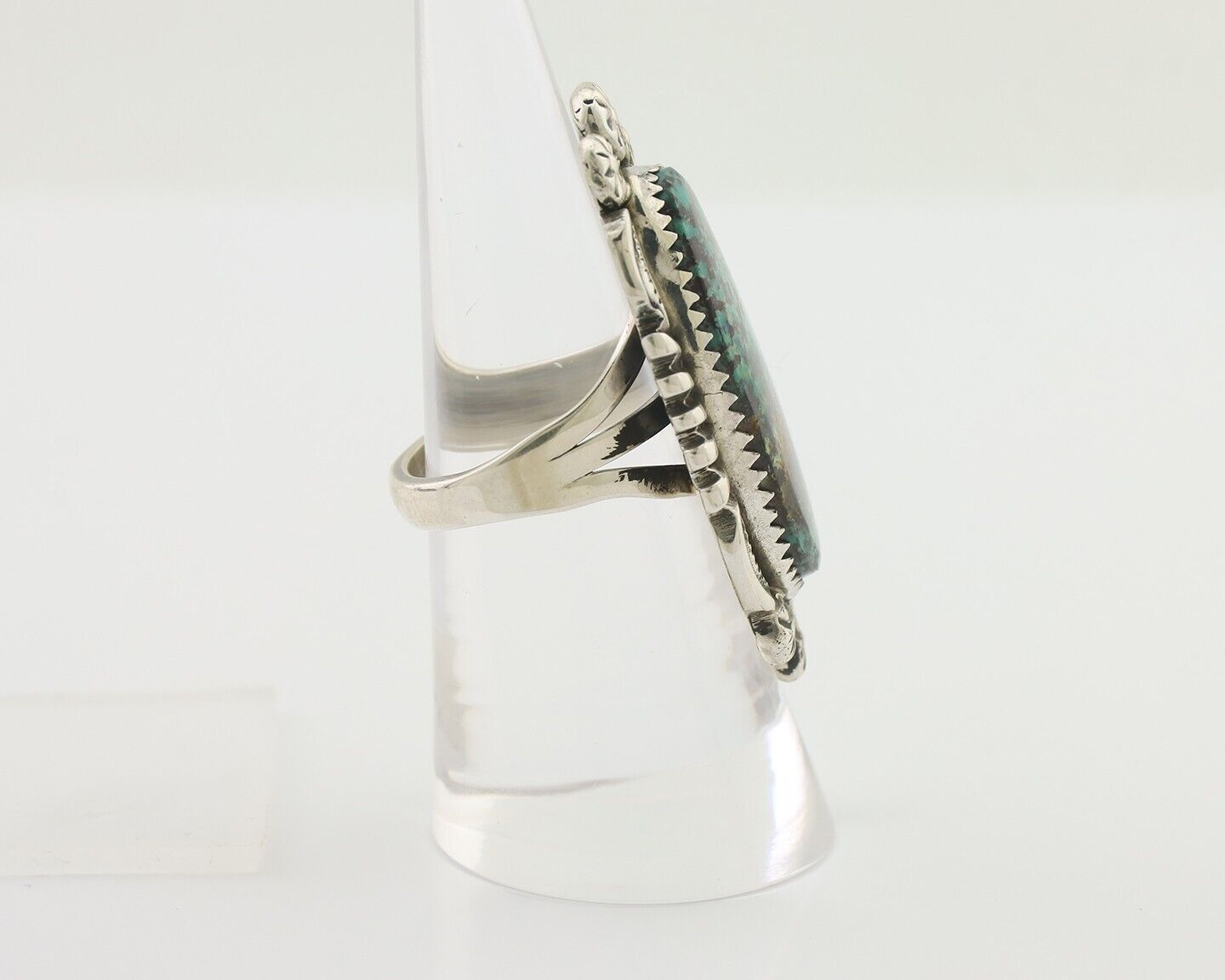 Navajo Ring 925 Silver Natural Blue Turquoise Native American Artist C.80's