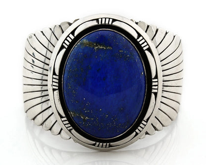Navajo Cuff Bracelet Sterling Silver Lapis Malachite Vintage Signed D Delgarito