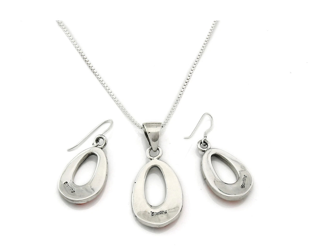 Navajo Necklace Earring Set Sterling Vintage Spiney Oyster Authentic