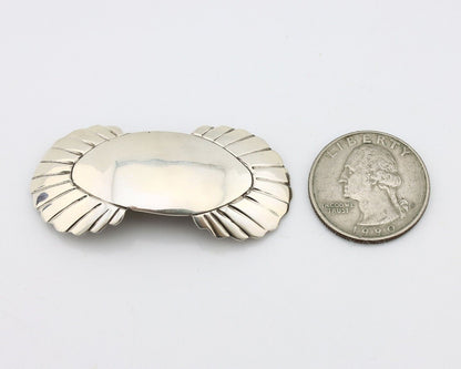 Women's Navajo Hair Clip Hand Stamped 925 Silver Artist Signed C Montoya C.80's