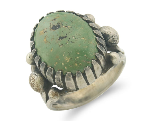 Vintage Ring 925 Sterling Authentic Turpen's Pawn Vault Turquoise Size 11.5