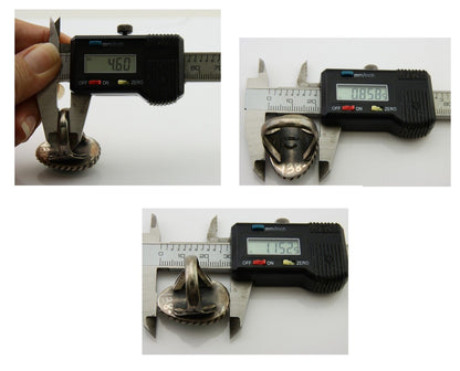 Men Navajo Ring 925 Silver Natural Slab Turquoise Signed Sunset C.80's