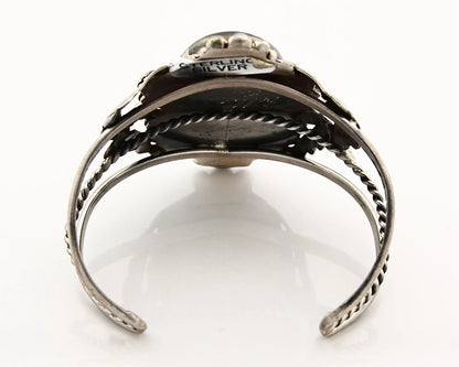 Navajo Cuff Bracelet Sterling Silver Lapis Malachite Vintage Signed Billie Eagle