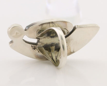Navajo Ring 925 Silver Natural Blue Turquoise Native American Artist C.80's