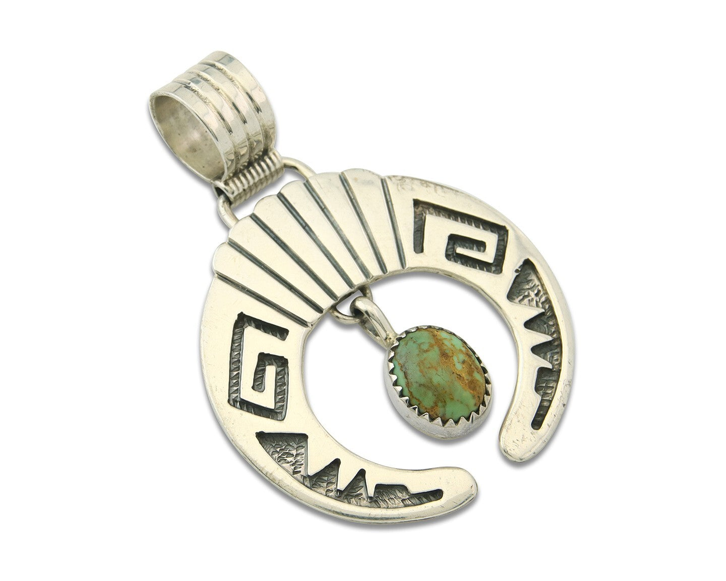 Navajo Sterling Silver Necklace Pendant Handmade Authentic Vintage Signed C