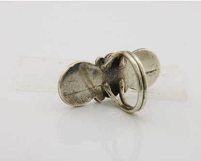 Navajo Ring 925 Sterling Silver Blue Turquoise Native American Artist C.80's