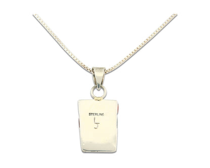 Navajo Sterling Silver Necklace Handmade Authentic Vintage Signed Leonard Jim