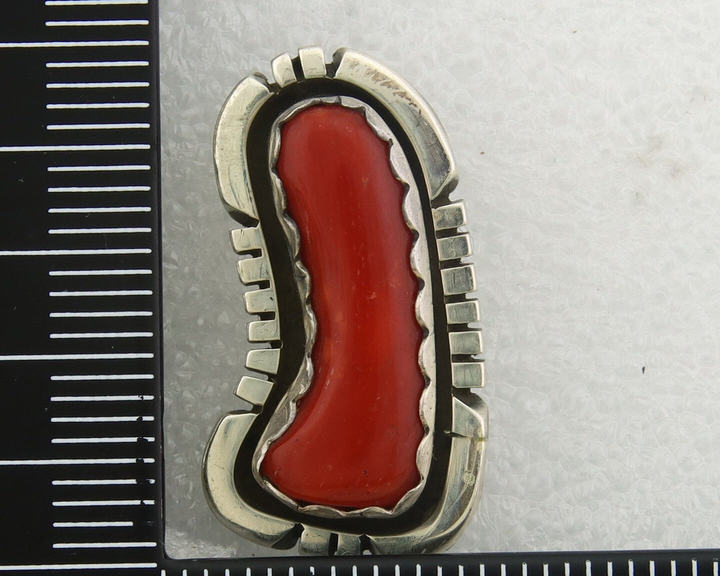 Navajo Earrings 925 Silver Natural Coral Artist Signed Charles Johnson C.80's