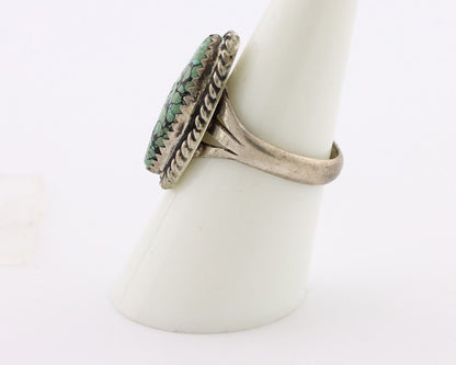 Navajo Ring 925 Silver Blue Turquoise Native American Artist C.80's