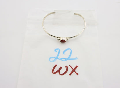 Navajo Bracelet .925 Silver Mediterranean Red Coral Cuff Native Artist C.80's