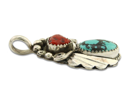 Navajo Necklace 925 Silver Spiderweb Turquoise Artist Signed Justin Morris C80s