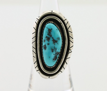 Navajo Ring 925 Silver Turquoise Native American Artist C.80's