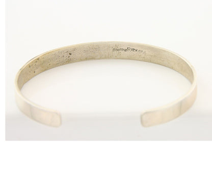 Navajo Bracelet 925 Silver & 12k Yellow Gold Filled Signed R C.80's