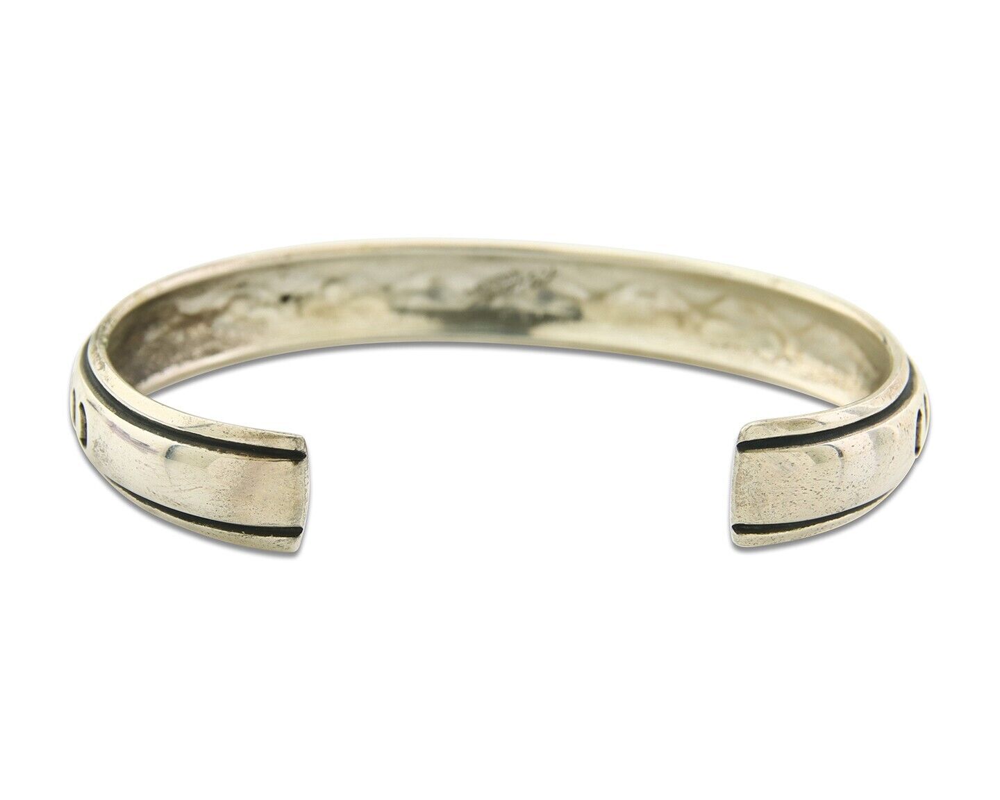 Navajo Bracelet 925 Silver Handmade Cuff Artist Signed Tommy Singer C.80's