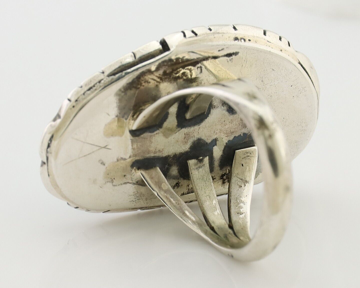 Navajo Ring 925 Silver Turquoise Native American Artist C.80's