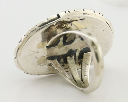 Navajo Ring 925 Silver Turquoise Native American Artist C.80's