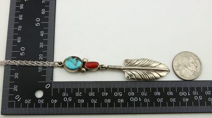 Navajo Necklace 925 Silver Natural Turquoise Artist Signed M Montoya C.80's