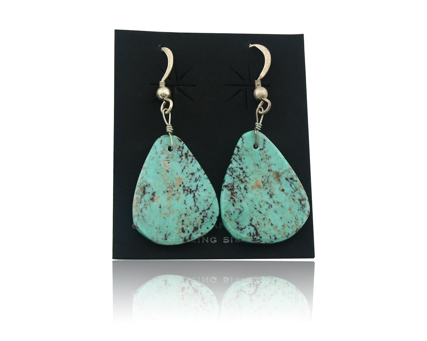 Santao Domingo Earrings Sterling Silver Turquoise Dangle Vintage Authentic