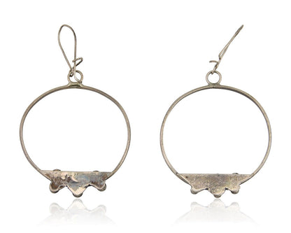 Zuni Dangle Earrings 925 Silver Blue Turquoise Native American Artist C.80's