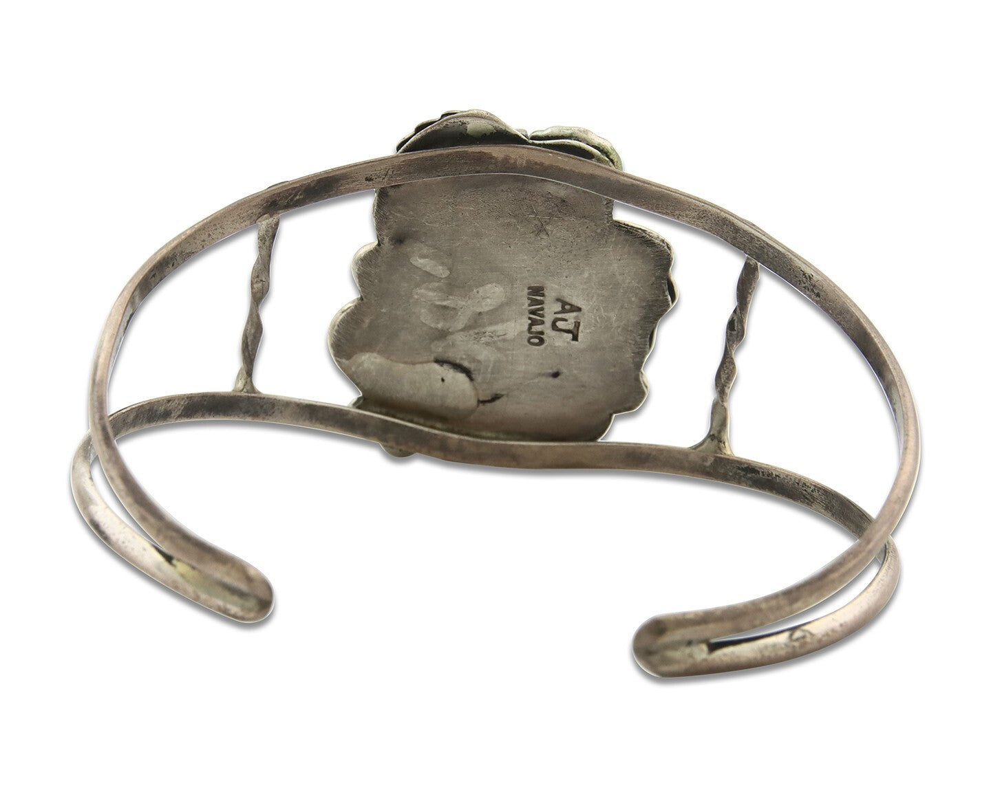 Vintage Navajo Bracelet 925 Silver Turquoise Handmade Signed Alvin Joe