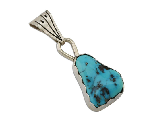 Navajo Necklace Pendant 925 Silver Turquoise Artist Tony Guerro C.80's