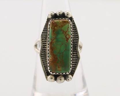 Navajo Ring 925 Silver Natural Blue Turquoise Artist Signed Doug Zachary C.80's