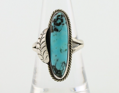 Navajo Handmade Ring 925 Silver Natural Turquoise Native American Artist C.80's