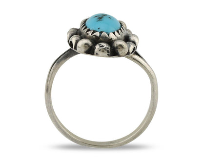 Navajo Ring 925 Silver Turquoise Artist Signed SkyStone Creations C.80's