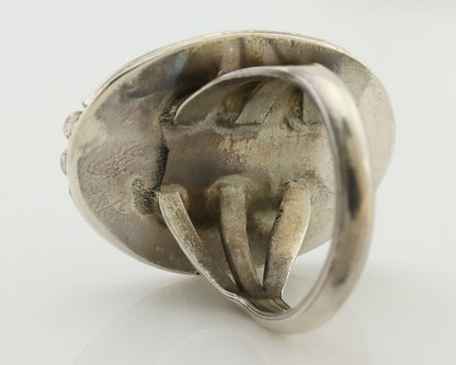 Navajo Ring 925 Silver Natural Blue Turquoise Native American Artist C.80's